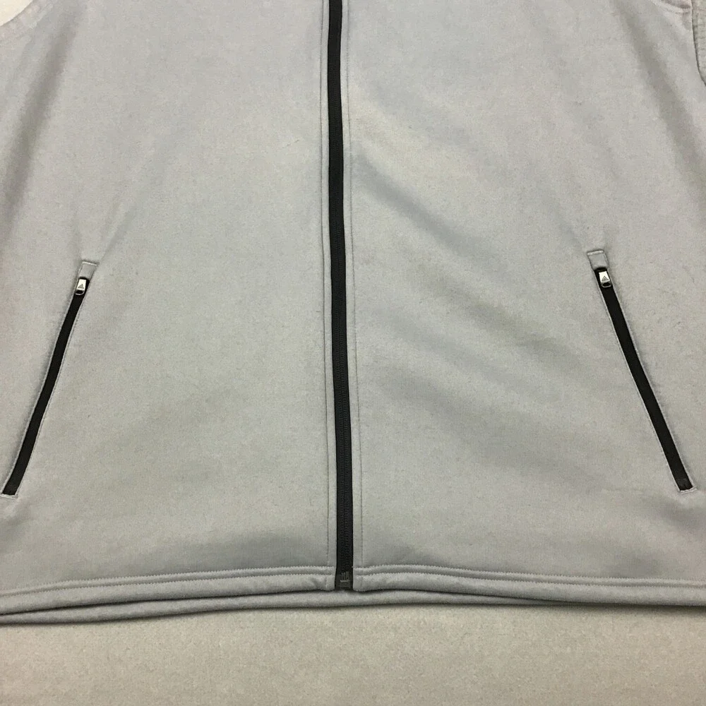 Adidas Vest Men 2XL Gray Climaheat Golf Full Zip Sleeveless Jacket Performance